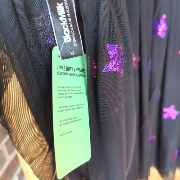 Black Milk A Star Is Born sheer midaxi skirt XL NWT red/purple sequin midi party - Picture 4 of 4